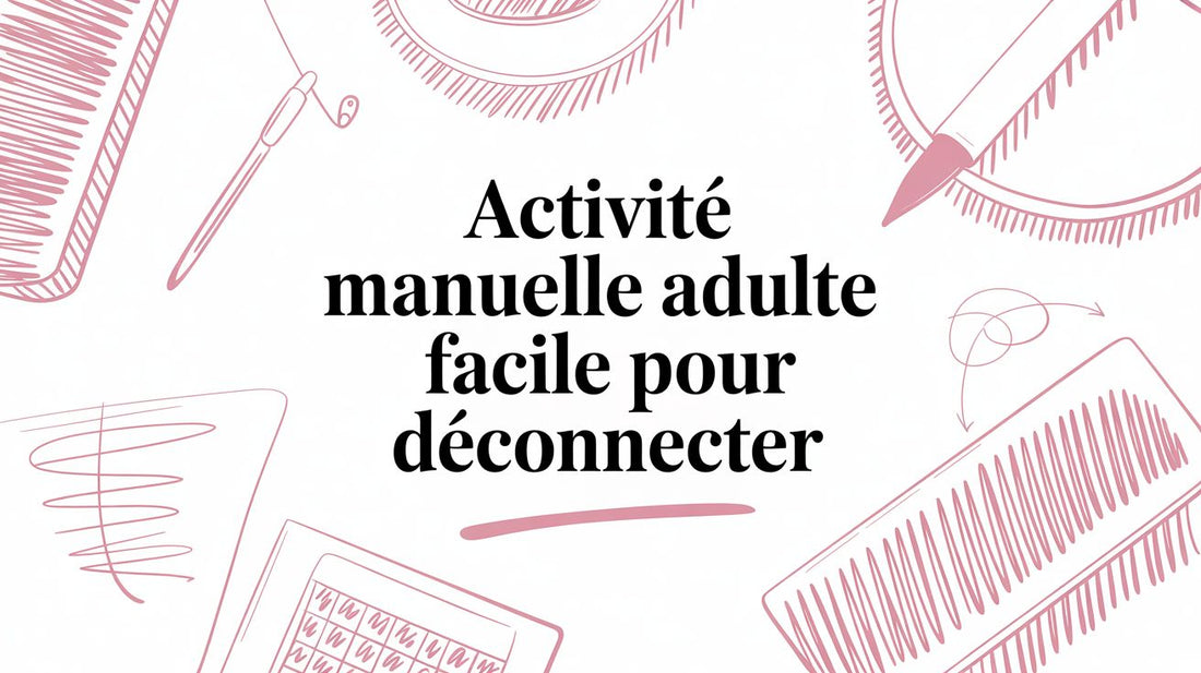 Activité manuelle adulte facile pour déconnecter